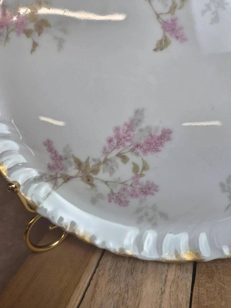 Vintage Limoges porcelain dessert service Cfh Gdm – 7 pieces – photo 4